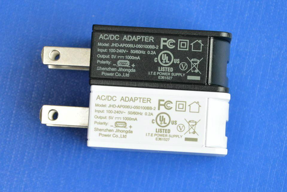 美規USB充電器5V1.2A便攜式電源適配器JHD-AP006U-050100BB-2 2