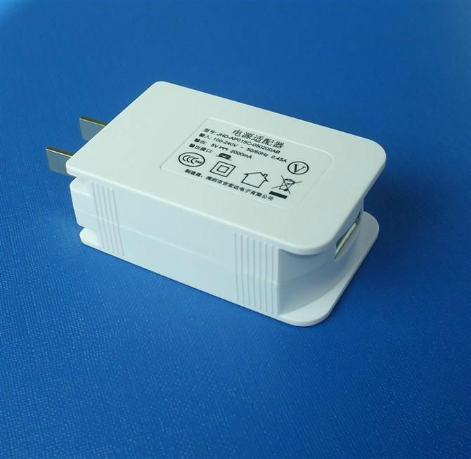 5V2A USB Charger Power Adapter for Tablet PC JHD (China Manufacturer
