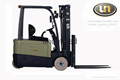3 Wheel Electric Forklift Truck With Hawker