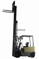 Warehouse 4 Wheel Electric Forklift With Air Tire 2