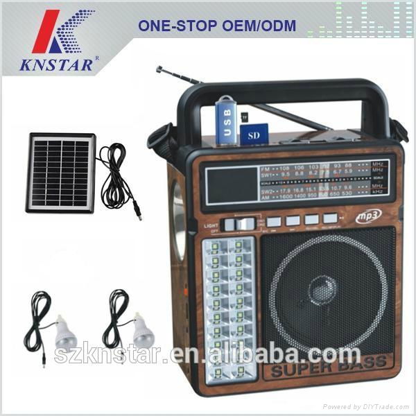 Solar power radio with usb sd slot and led torch  2