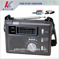 Portable radio speaker with usb/sd slot and led torch 