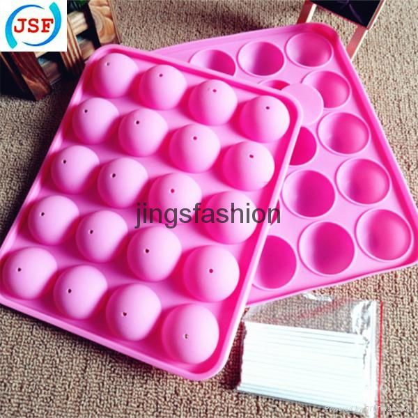 Hot Selling Food Safety Silicone Cake Pop Molds 20pcs Set With 20 Free Sticks