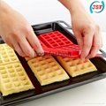 Red Silicone Square Waffle Mold Perfect Home Products Baking Molds 2