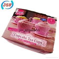 Pink Silicone Teacup Cupcake Mold Set of 8pcs 1