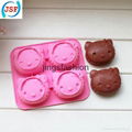 Pink Hello Kitty Shaped Silicone Cake Mold Chocolate Mold Cookie Mold 2