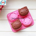 Pink Hello Kitty Shaped Silicone Cake