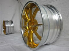 20 inch 3 piece forged Anodized Gold wheels for maserati MHT design