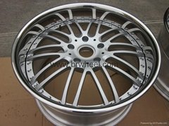 3 piece forged wheels for porsche Panamera silver wheels design for vellano
