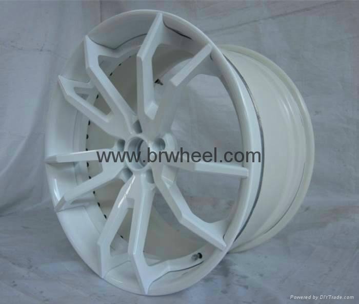 3 piece forged wheels for Mercedes Benz C63 W204 white wheel design for forgiato