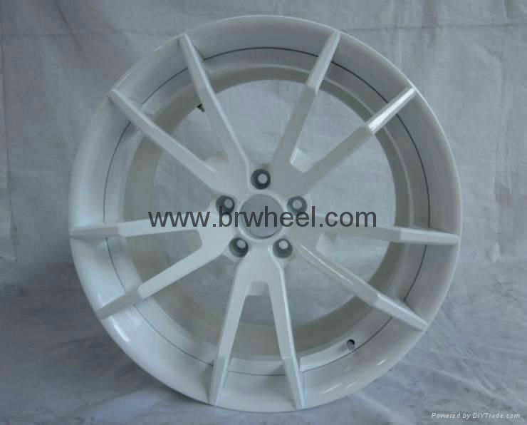 3 piece forged wheels for Mercedes Benz C63 W204 white wheel design for forgiato 2