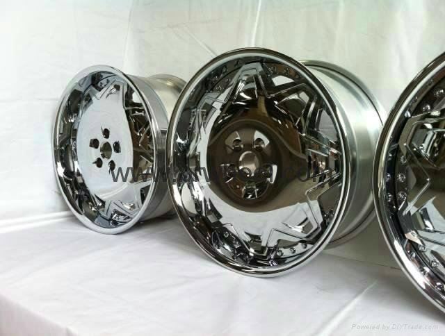 NISSAN 350Z 18 Chrome rims wheels custom chrome wheels 3 piece wheels 2