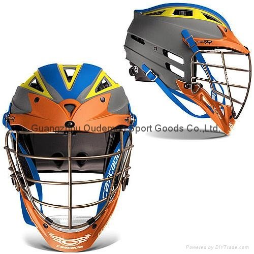 Cascade Custom CPX-R Matte Lacrosse Helmet with Titanium Gold Mask 