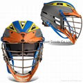 Cascade Custom CPX-R Matte Lacrosse Helmet with Titanium Gold Mask  1