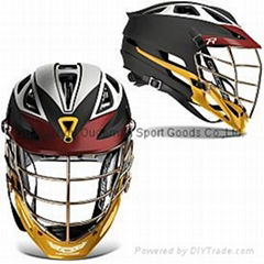 Cascade Custom R Matte Lacrosse Helmet with Gold Facemask 