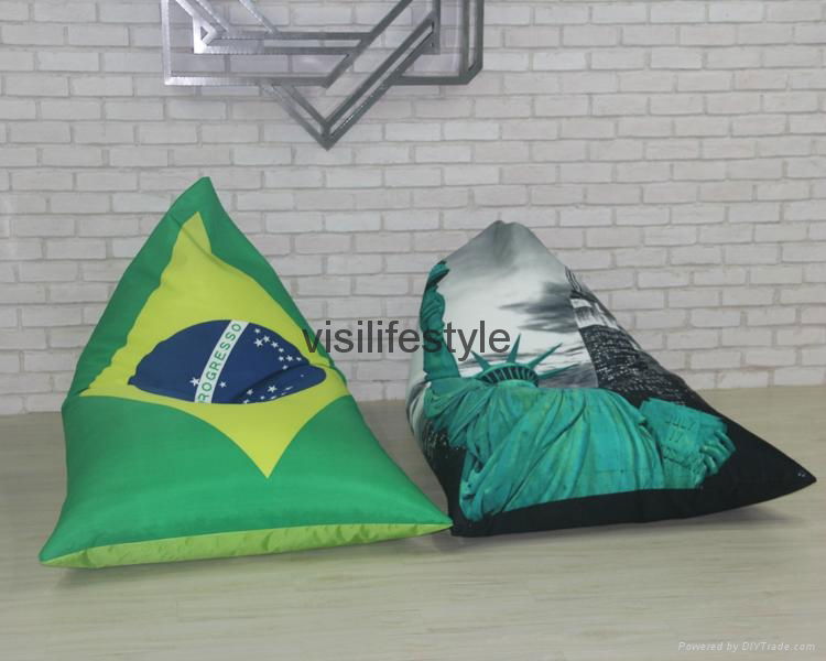 triangle flag printing outdoor beanbag chair lounge recliner 5