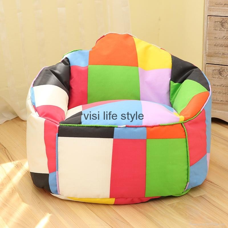 round beanbag chairs home decoration beanbag chair cover for kids wholesale 2