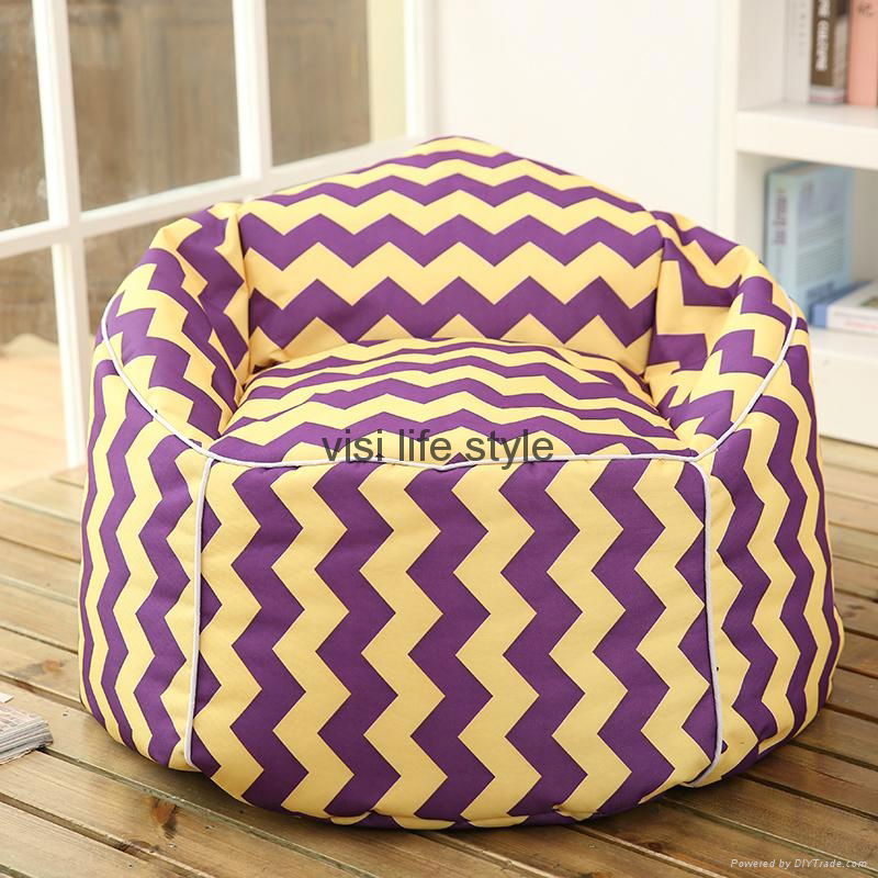 round beanbag chairs home decoration beanbag chair cover for kids wholesale 4