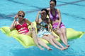 rectangular floating beanbag bed pool