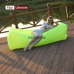 2016 visi new fashion inflatable air sleeping bag outdoor air beanbag lounge