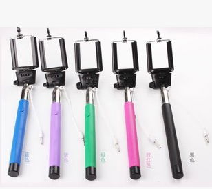 high quality stainless steel portrait wired foldable handheld selfie stick 2