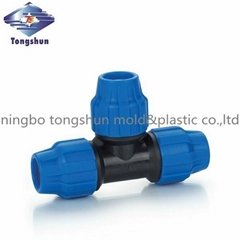 Compression fitting pipe fitting for drinking water - Tee