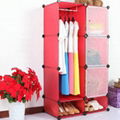 Blue plastic interlocking storage shelf with Many Colors Available 