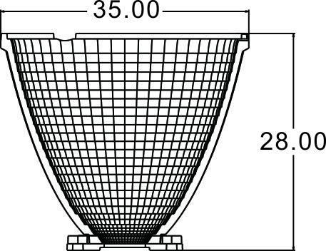 High efficiency COB reflector for downlight 35mm led lamp shade 2