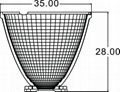 High efficiency COB reflector for downlight 35mm led lamp shade 2