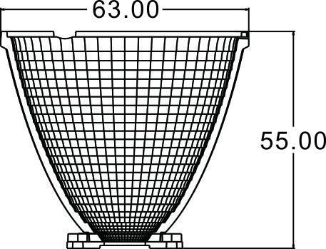 COB reflector for surface mounted downlight plastic reflector factory 2