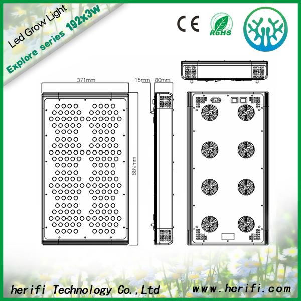 Pure Aluminum Cooling System LED Grow Light EP008 100W-1000W light for plant 4