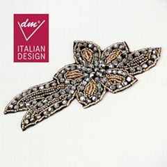 wholesale beautiful design rhinestone beaded patch