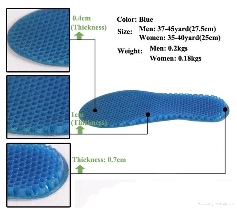 Foot MassageSilicone Gel Arch Support Sports Inole 3