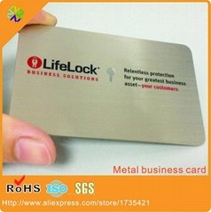stainless steel metal business card