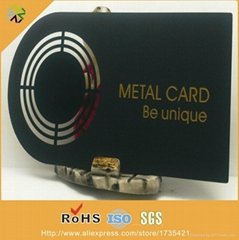 custom matte black metal business card,metal membership card