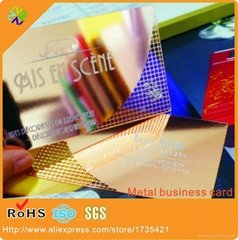 it is your unique rose golden plated metal card with stainless steel metal