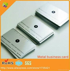 factory price 0.3mm thickness stainless steel metal name card