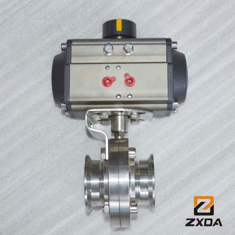 Sanitary pneumatic valve clamp type butterfly valve 3