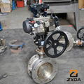 Pneumatic triple offset metal seated butterfly valve  on/off  1