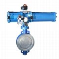 Pneumatic triple offset metal seated butterfly valve  on/off  2