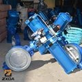Pneumatic triple offset metal seated butterfly valve  on/off  3