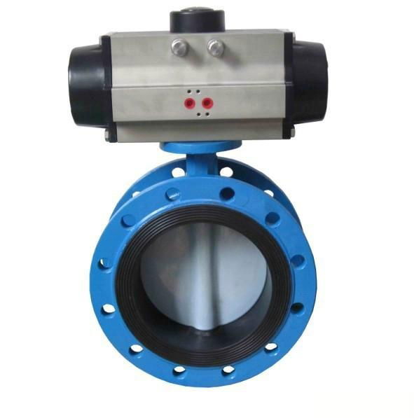 water treatment soft seat pneumatic flanged butterfly valve