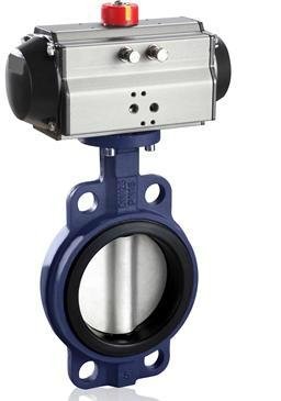 water treatment soft seat pneumatic wafer butterfly valve