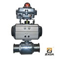 Sanitary Ball Valve with Double acting or Spring return Pneumatic actuator 2