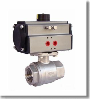 cf8m ball valve 3pc pneumatic threaded  ball valve