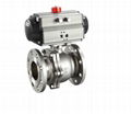 Pneumatic flange ball valve SS304 on-off ball valves 3