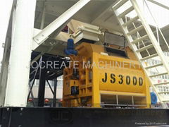 Twin-shaft concrete mixer