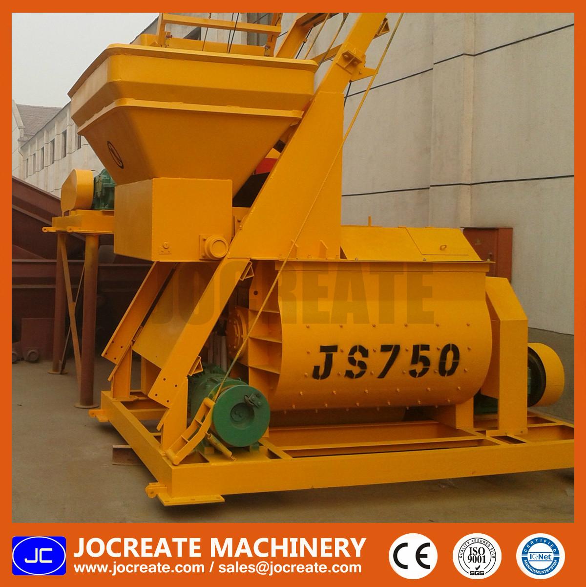 JS750 twin shaft concrete mixer with competitive price JOCREATE