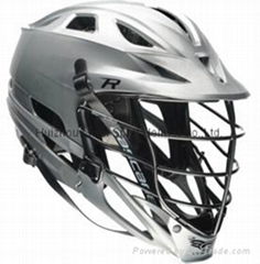 Cascade R Silver Lacrosse Helmet with Tungsten Facemask