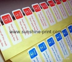 We produce adhesive sticker, packaging label